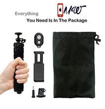 Iphone Tripod, Flexible Phone Stand Holder with Bluetooth Wireless Remote Shutter