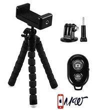 Iphone Tripod, Flexible Phone Stand Holder with Bluetooth Wireless Remote Shutter