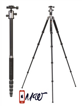 Travel Tripod, Lightweight With Two 1/4" Quick Release Plates Ball Head For iphone