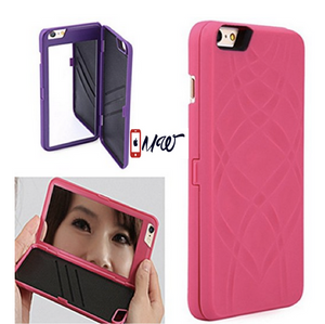 iPhone (5.5"): Dual Function Cosmetic Mirror Case Card Wallet Back Cover Shell For iPhone 6 Plus & iPhone 6S Plus