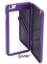 iPhone (5.5"): Dual Function Cosmetic Mirror Case Card Wallet Back Cover Shell For iPhone 6 Plus & iPhone 6S Plus
