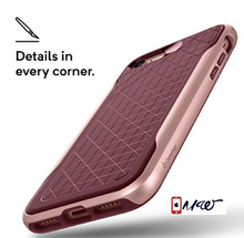 iPhone 8 Case,   Slim Protective Dual Layer Textured Cover Secure Grip Geometric Design [Burgundy] for Apple iPhone 8 (2017) / iPhone 7 (2016)