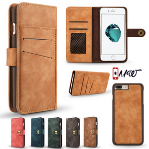 iphone X Case Leather Flip Wallet Multifunction Magnetic 2 in 1 Phone Case For iPhone 5 5S SE 6 6S 7 Plus Cover