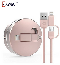 Cuitan 1m 2 in 1 Dual USB Date Charging Cable for iPhone, Lightning/Micro USB to USB Cable Cord Lead for Apple iPhone 7/7 Plus/6s/6s Plus/6/6 Plus/5/5S/SE