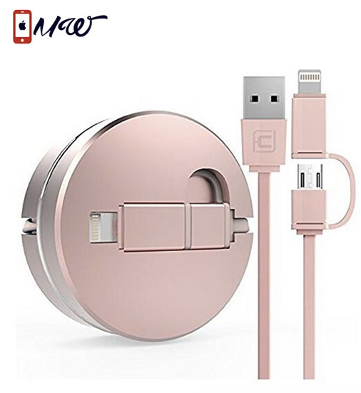 Cuitan 1m 2 in 1 Dual USB Date Charging Cable for iPhone, Lightning/Micro USB to USB Cable Cord Lead for Apple iPhone 7/7 Plus/6s/6s Plus/6/6 Plus/5/5S/SE