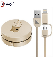 Cuitan 1m 2 in 1 Dual USB Date Charging Cable for iPhone, Lightning/Micro USB to USB Cable Cord Lead for Apple iPhone 7/7 Plus/6s/6s Plus/6/6 Plus/5/5S/SE