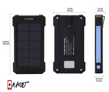 Solar Chargers,X-DNENG 10000mAh Portable Solar Power Bank High Efficiency Sunpower Cellphone Chargers Rain-resistant Dirt/Shockproof Backup with Dual USB Port Solar Battery Charger for USB Devices