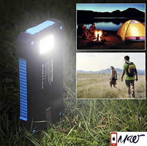 Solar Chargers,X-DNENG 10000mAh Portable Solar Power Bank High Efficiency Sunpower Cellphone Chargers Rain-resistant Dirt/Shockproof Backup with Dual USB Port Solar Battery Charger for USB Devices