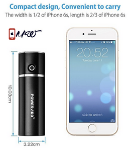 Poweradd Slim2 Ultra-compact 5000mAh Portable Charger External Battery Power Bank with ID Identify Tech for iPhone, iPad