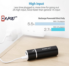 Poweradd Slim2 Ultra-compact 5000mAh Portable Charger External Battery Power Bank with ID Identify Tech for iPhone, iPad