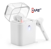 DEYIMEI Mini Wireless Earbuds, Twins In-Ear Stereo Headphone with Mic, Charging Case for iPhone