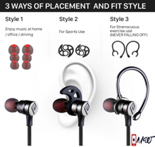 Bluetooth Headphones, Parasom A1 Magnetic, V4.1 Wireless Stereo Bluetooth Earphones Sport Headset In-Ear Noise Isolation Headphone Earbuds for Gym Running -Sweatproof, Microphone