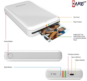 Polaroid ZIP Mobile Printer w/ZINK Zero Ink Printing Technology – Compatible w/iOS