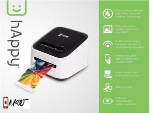 ZINK Phone Photo & Labels Wireless Printer. Wi-Fi Enabled. Print Directly from IOS
