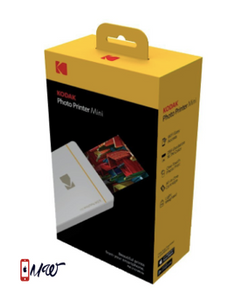 Kodak Mini Portable Mobile Instant Photo Printer - Wi-Fi & NFC Compatible - Wirelessly Prints 2.1 x 3.4" Images, Advanced DyeSub Printing Technology (White) Compatible with iOS