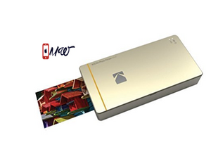 Kodak Mini Portable Mobile Instant Photo Printer - Wi-Fi & NFC Compatible - Wirelessly Prints 2.1 x 3.4" Images, Advanced DyeSub Printing Technology (White) Compatible with iOS