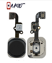 MMOBIEL Home Button for iPhone 6 / 6 Plus (Black / space Grey) with Flex incl Metal Bracket Key Cap Rubber Gasket incl 2 screws and 2 x Screwdrivers for easy installation